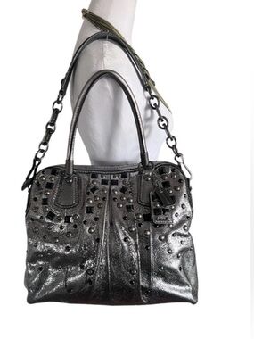 Coach Metallic Studded Shoulder Bag